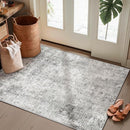Washable Area Rugs 2'x3' Non-Slip Modern Abstract Soft for Living Room Entryway Bedroom Nursery, Print Pattern, Gray White Grey by TinyTreasures Baby Boutique