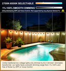 DLRA03 6 Pack 3W RGBCW Color Changing 2700K-6500K Round Waterproof LED Stairs Half Moon Deck Light Fixture by Kings Outdoor Lighting