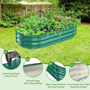 Oval Galvanized Planter Box, Metal Raised Garden Bed - 0.8MM Thick- Ideal for Outdoor Gardening and Planting of Vegetables Flowers Fruits Succulent Plants and Others (Dark Green, 5X2.7X1FT) by GreenHaven Gardens