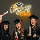 SELICOR Congrats Graduation Neon Sign with Cap - 15" x 8", Adjustable LED Light Up Sign for Prom Party, Photos, Class of 2025 Celebrations, Graduation Gift for Dorm Backdrop Room Decor by CozyNest Decor