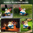 Solar Gnome Blowing Bubble Garden Statue with LED Lights, Outdoor Garden Waterproof Decoration, Courtyard, Lawn, Courtyard Decoration - The Ideal Gift for Women by GreenHaven Gardens