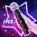 Sanwuta Fake Microphone Prop Sparkly Bling Rhinestones Plastic Play Microphone Pretend Glitter Bedazzled Mic for Cosplay Party Costume(Black) by TinyTreasures Baby Boutique