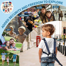JXM Safety Harness for Active Childs with Quick Grab Handle, Teens Youth Secure Walking Harness with Autism Awareness and Pouch, Adjustable Tether Leash for Autism ADHD Special Needs Child Kids by TinyTreasures Baby Boutique