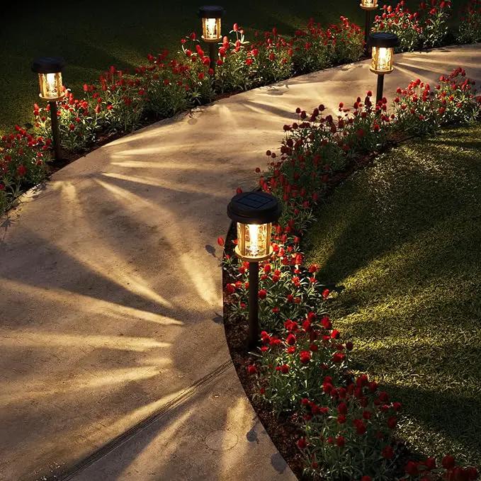 XMCOSY+ Solar Lights Outdoor, 6 Pack Pathway Lights Solar Powered, 20 LM LED Glass Outside Light, Waterproof Lighting for Garden Yard Landscape Driveway Walkway (Warm White), photo 7 of 9