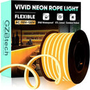 GZBtech Flexible LED Neon Rope Lights 50FT,AC 110-120V Waterproof Strip Light, 120 LEDs/M Cuttable Connectable Neon Lighting for Indoor Outdoor Home Decor/Commercial Building Use-Amber 15M by CozyNest Decor