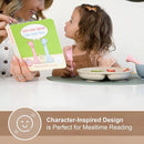 Made in USA Spoon la la Toddler Utensils Set (2 Pack) & Board Book - Spoon & Fork for Kids, Self-Standing 3D Ergonomic Cat & Dog Handles, BPA-free, Dishwasher Safe Baby Silverware (Pink) by TinyTreasures Baby Boutique