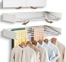 Wall Mounted Drying Rack,Drying Rack Clothing,Collapsible Hanging Racks for Laundry(35.5"-White) by CozyNest Decor