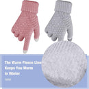Geyoga 2 Pairs Women's Winter Touch Screen Gloves Soft Warm Fleece Lined Knit Elastic Cuff Winter Texting Gloves by TinyTreasures Baby Boutique