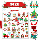 Window Clings Stickers for Kids Window Gel Clings Decals Thick Gel Clings Toddlers and Adults Classroom Home Nursery Airplane Birthday Party Supplies (Merry Christmas) by CozyNest Decor