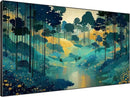 SIGNWIN 46"x72" Extra Large Framed Wall Art Whimsical Fantasy Forest, Vibrant Nature Landscape for Home Living Room Bedroom Decor (Frame Assembly Required) by CozyNest Decor