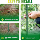 Premium Garden Stakes 58 Inch 5ft 25 Pack, Heavy Duty Tomato Plant Stakes for Outdoor Plants, Rust Resistant Metal Garden Poles and Sticks for Vegetables, Flowers, and Climbing Plants (green, 58 Inch) by CozyNest Decor