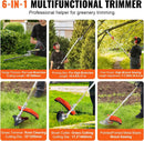 VEVOR 43cc 6-in-1 Multi-Functional Trimming Tool, Hedge Trimmer, Weed Eater, String Trimmer, Brush Cutter, Edger, Pole Saw Chainsaw Pruner with Extension Pole, w/EPA, CE and EMC Certification by GreenHaven Gardens