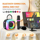 Mini Karaoke Machine for Kids Adults: Portable Bluetooth Speaker with 2 Wireless Microphones and Light - Singing Karaoke Gift for Girls Boys Ages 4-12+ Years Old Birthday Family Home Party by TinyTreasures Baby Boutique