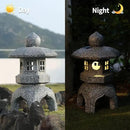 Pagoda Garden Statue Outdoor Figurine Lights Solar Powered LED Garden Decor Pagoda Light Asian Lantern Outdoor Decorations Home Tranquil Resin Waterproof Decor Lawn Yard by GreenHaven Gardens