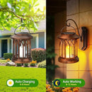 KOOPER 4 Pack Solar Lantern Outdoor Lights, Hanging Solar Lanterns Outdoor Decorative, Lanterns LED Flickering Flameless Candle Mission Lights for Yard Table Garden Decor by GreenHaven Gardens