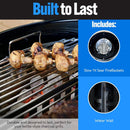 SnS Grills Slow ‘N Sear Charcoal Fire Baskets with Water Pan - Large Capacity Heavy Duty Stainless Steel Outdoor Grill Basket, Kettle Grill Accessory - Compatible with Weber and other Kettles by GreenHaven Gardens
