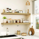 12" Deep Bathroom Floating Shelves for Wall Shelf Over Toilet Wall Mounted Farmhouse Long 55 inches Set of 1, Farmhouse Shelves with Invisible Brackets for Living Room, Kitchen, Bedroom,Oak by CozyNest Decor