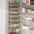 X-cosrack 8-Tier Adjustable Spice Rack – Wall-Mounted Space-Saving Organizer with Mixed Baskets, Large-Capacity Seasoning Holder for Kitchen & Pantry (Black) by CozyNest Decor