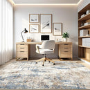 9x12 Area Rug Washable Rugs: Living Room Large Abstract Modern Soft Stain Resistant Indoor Floor Non Slip Accent Carpet for Bedroom Nursery Playroom Office Dining Room Dorm Home House- Tan by TinyTreasures Baby Boutique