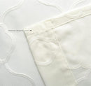 MIUCO Moroccan Embroidery Semi Sheer Curtains Faux Linen Grommet Curtains for Bedroom 52 x 63 Inch 2 Panels, Off White by CozyNest Decor
