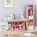 Furinno 5-Tier Reversible Color Open Shelf Bookcase , White/Pink 11055WH/PI by TinyTreasures Baby Boutique