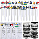 LiYiQ 72 Pcs Volleyball Party Favors Volleyball Team Gifts Volleyball Goodie Bags Stuffers Volleyball Ballpoint Pens Bookmark Card and Silicone Bracelet by TinyTreasures Baby Boutique