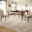 AMOAMI-3X5 Area Rug-Soft Washable Vintage Throw Accent Rugs for Living Room, Entryway, Bedroom, Kitchen, Bathroom, Laundry Room, Kitchen, Bathroom, Bedside, No Slip Beige by CozyNest Decor