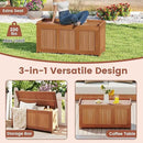 Tangkula 58 Gallon Wood Deck Box, 3-in-1 Patio Storage Bench Stool w/Flip Top for Cushions, Pool Supplies, Gardening Tools, Outdoor Container Chest for Garden, Backyard, Poolside by CozyNest Decor