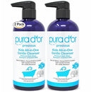 PURA D'OR Kids Wash (16oz x 2 = 32oz) All-in-One Gentle Cleanser - USDA Biobased, Sulfate-Free, Tear-Less, Hypoallergenic, Premium, Shampoo & Bubble Bath by TinyTreasures Baby Boutique