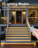 32.8FT 600LED Solar LED Strip Lights Outdoor, Solar Outdoor String Lights, Upgarde Solar Rope Lights with Timer Remote Auto ON/Off for Step, Stair, Deck, Fence, Patio,Yard Decor(Warm White, 32.8 FT) by GreenHaven Gardens