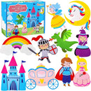Garma Fairytale Sewing Kit for Kids - 12 in 1 DIY Kids Sewing Crafts Kit for Beginners - Mini Sewing Kits for Kid 5-8 8-12 - Easy Sew Your Own Felt Fairy Tale Craft Set for Boys & Girls Birthday by TinyTreasures Baby Boutique
