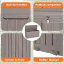 75 Gallon Resin Deck Box, Lockable Patio Outdoor Storage Box for Furniture, Garden Tools and Tools Storage, Waterproof Outside Storage Boxes - Grey by GreenHaven Gardens