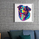 Australian Shepherd Dogs Wooden Puzzle Stained Colorful (9.7 * 11.2in-200pcs) Art Painting Wooden Puzzle for Kids Adults, Birthday Mother's Father's Day Christmas for Dad Mom Son Daughter by TinyTreasures Baby Boutique