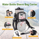 25/32/40/64oz Water Bottle Bag Holder Carrier-Insulated Crossbody Sling Case Sleeve with Strap & Pockets for Men Women Gym Cycling Travel Walking Hiking Camping by TinyTreasures Baby Boutique