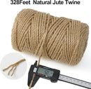 Jute Twine String,328 Feet 5mm Natural Jute Rope,3ply Thin Ribbon Hemp Twine for Gift Wrapping Craft Plant Garden Christmas Handmade Arts Decoration Packing String Home Decor by GreenHaven Gardens