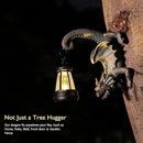 Solar Dragon Tree Hugger Statue Wall Decor - Gothic Garden Statue with Solar Lantern, Outdoor&Yard Decor, Fantasy Dragon Figurine for Trees, Walls, or Fences - Unique for Men & Women by CozyNest Decor