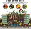 4x2ft Oval Galvanized Raised Garden Bed Kits 16" Tall Outdoor Large Metal Modular Planter Box 9-in-1 Raised Beds for Gardening,Vegetables,Fruits,Flowers & Herbs (Green) by GreenHaven Gardens