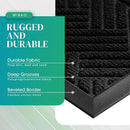 Mibao Front Door Mat Outside Entrance, Durable Outdoor Indoor Mat, Low Profile Heavy Duty Doormat, Non-Slip, Traps Dirt and Moisture, Easy Clean Patio Porch Entryway Mat, 36" x 24", Black by CozyNest Decor