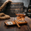 Cigar Glass Coaster With A Whiskey Cigar Glasses Slot To Hold Cigar Whiskey Glass Gi by The Wine Savant