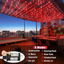 Vivideal 33ft Red Christmas String Lights Outdoor, 100 LED 8 Modes Clear Wire, Connectable Waterproof Plug-in Pink Christmas Tree Decor for Bedroom Indoor Outdoor by GreenHaven Gardens