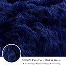 XeGe Luxury Faux Fur Throw Blanket, Blue Soft 50x60 Fluffy Blanket Throw, Shaggy Plush Decorative Couch Blanket, Cute Furry Bed Throw Holidy Fuzzy Lap Blanket for Kids Women Men Teen Girls Royal Blue by CozyNest Decor