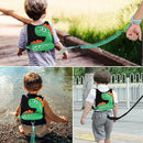3 in 1 Toddler Harness Leash + Baby Anti Lost Wrist Link, Accmor Cute Dinosaur Child Safety Harness Tether, Kids Walking Wristband Assistant Strap Belt for Parent Boys Outdoor Activity (Black) by TinyTreasures Baby Boutique