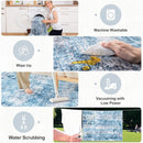Area Rugs 9x12 Living Room - Washable Rug Modern Abstract Soft Large Neutral Non-Slip Carpet Indoor Floor Thin Carpets for Bedroom Dining Room Farmhouse Nursery Home Office Blue Grey by TinyTreasures Baby Boutique