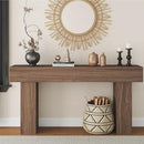 63 Inch Long Console Table for Entryway, Farmhouse Wood Rectangular Sofa Table Behind Couch Table, Narrow Entryway Table for Living Room, Entrance, Hallway, Foyer, Easy Assembly (Brown) by CozyNest Decor