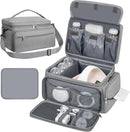 Breast Pump Bag for Spectra S1 S2 with Waterproof Mat, Breast Milk Cooler Bag for Pump Essentials, Pumping Bags for Working Mom Travel Camping, Grey by TinyTreasures Baby Boutique