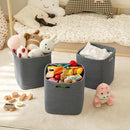OIAHOMY Storage Cubes 11 Inch Storage Bins-3 Pack, Cotton Rope Woven Baskets for Organizing, Square Baskets for Shelves Organizer, Classroom, Toy Basket, DarK Grey by TinyTreasures Baby Boutique