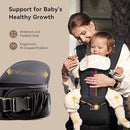 Baby Carrier with Hip Seat, BeBeBus 2-in-1 Ergonomic Newborn to Toddler Carrier up to 44 lbs, Detachable Hands-Free for Infant, All Season Forward-Facing Carry, Fits Waist Sizes up to 38 inch (Black) by TinyTreasures Baby Boutique