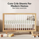 KeaBabies 2-Pack Organic Crib Sheets for Boys, Girls - 52x28 Fitted Crib Mattress Sheet Neutral, Breathable Jersey Cotton Cover for Baby Bed, Toddler Mattress, Soft & Cute Prints (Lune Mystic) by TinyTreasures Baby Boutique