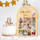 R HORSE My First Year Photo Frame Board - 3D Star Baby First Year Picture Frame 12 Months Milestone Photo Display Wood Board Baby Keepsake 1st Birthday Nursery Decor Gift for Boy Girl by TinyTreasures Baby Boutique