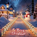 10" Christmas Candy Cane Pathway Lights, Set of 10 Pack Christmas Outdoor Decorations Candy Cane Lights Red & Green by GreenHaven Gardens